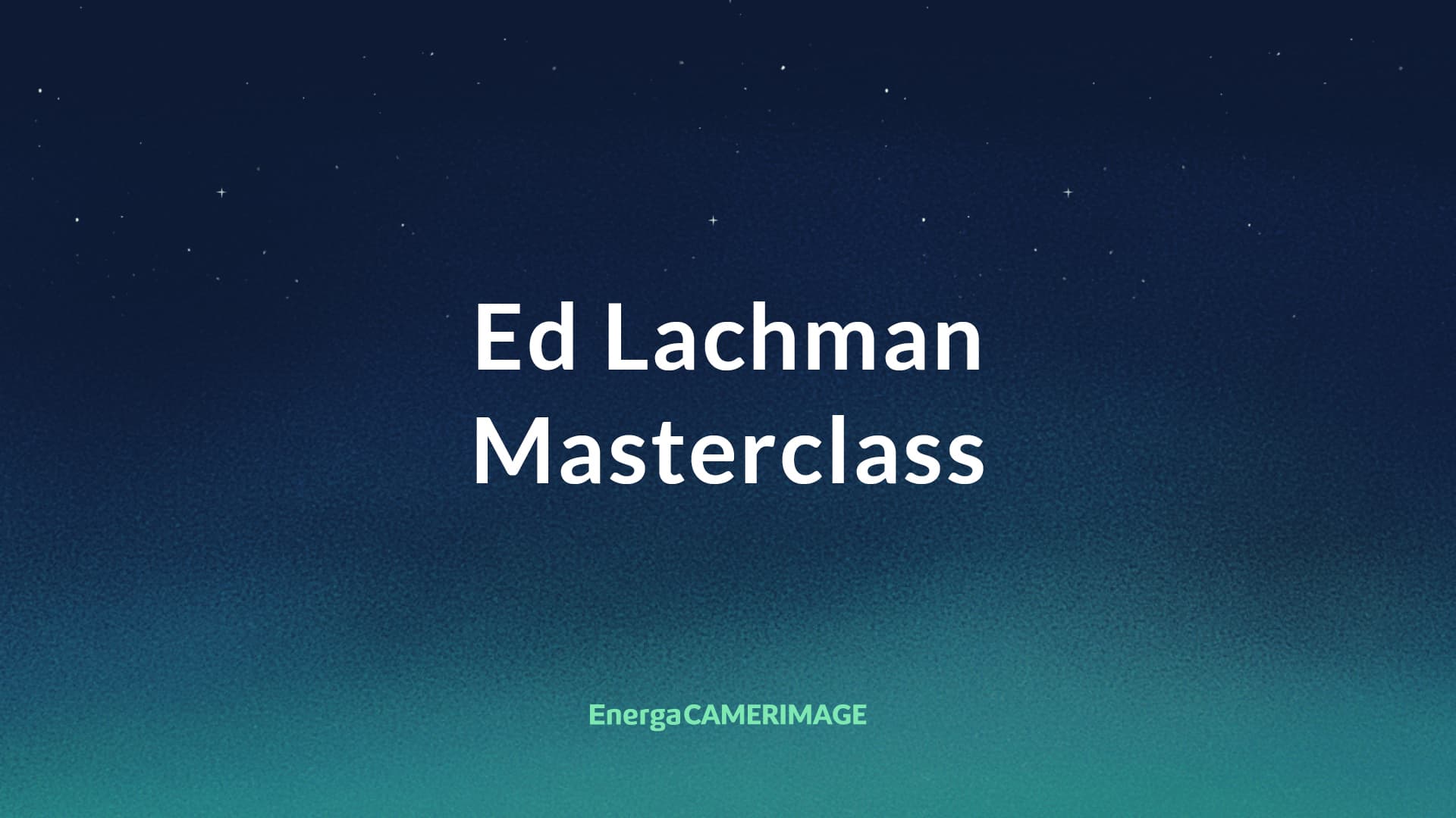 Masterclass Eda Lachmana